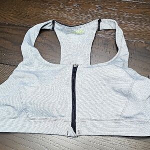 Tek Gear Gray Sports Bra with Racerback Design